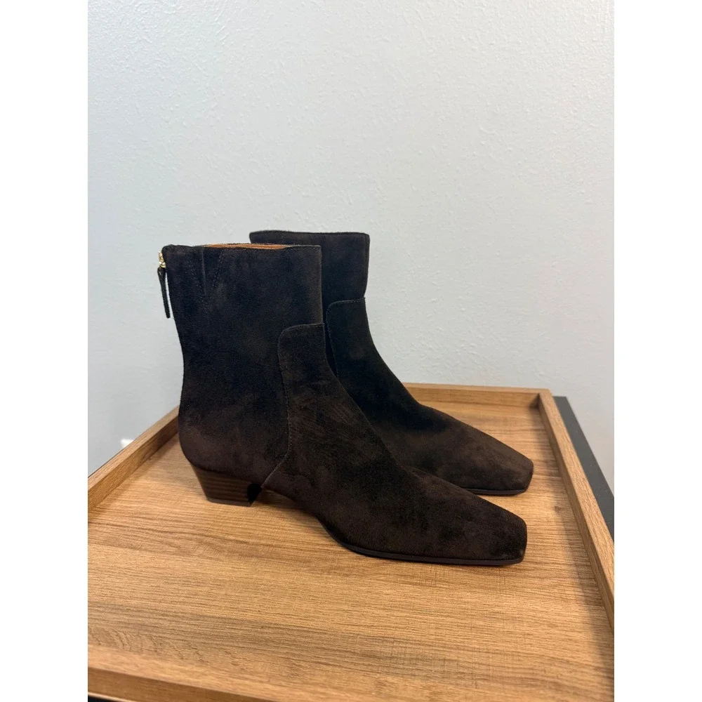 Madewell The Lexie Ankle Boot Dark Carob Brown‎ Size 6.5
